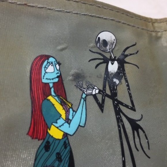 Tim Burton's The Nightmare Before Christmas Black Canvas Wallet Jack & Sally - Picture 9 of 16